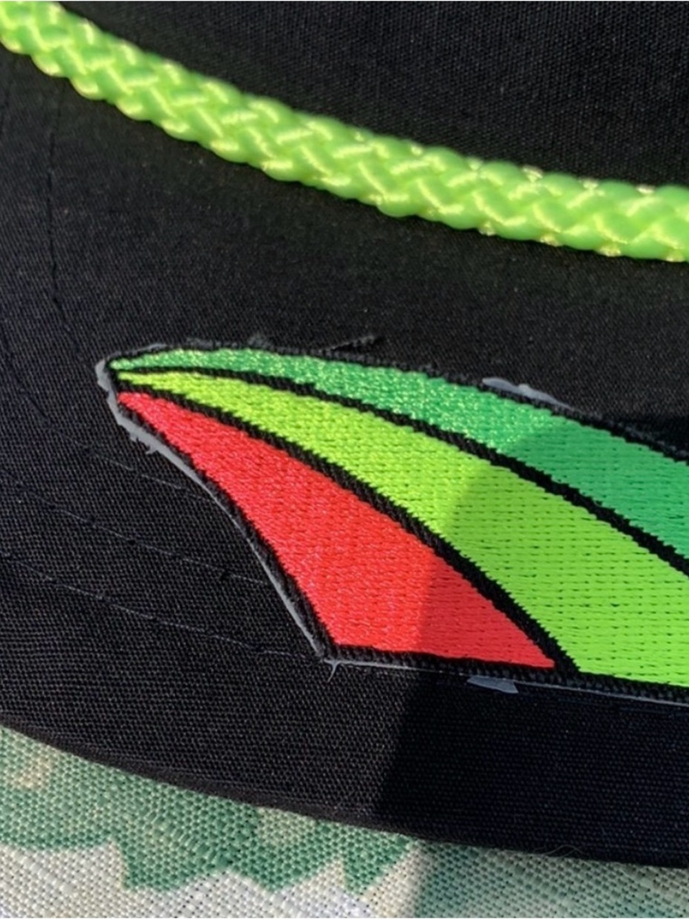 Vintage 90s Neon Black Top Gun Hat - Picture 2 of 5